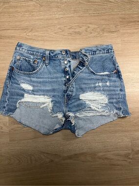 Levi's 501 Original Cut Off Distressed Jean Shorts size 31